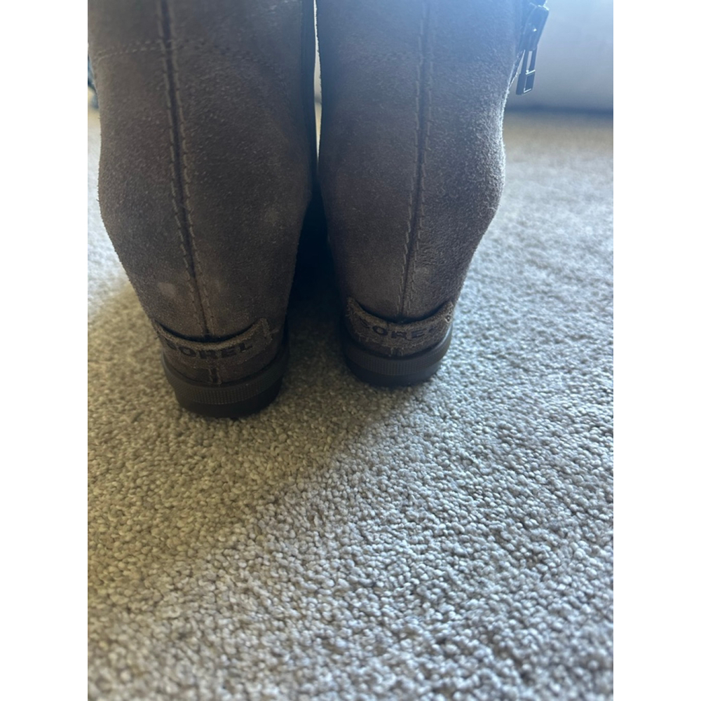 Women's Sorel Wedge Ankle Boots Brown/Tan Size 10